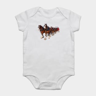 Clydesdale Eight Horse Hitch Baby Bodysuit